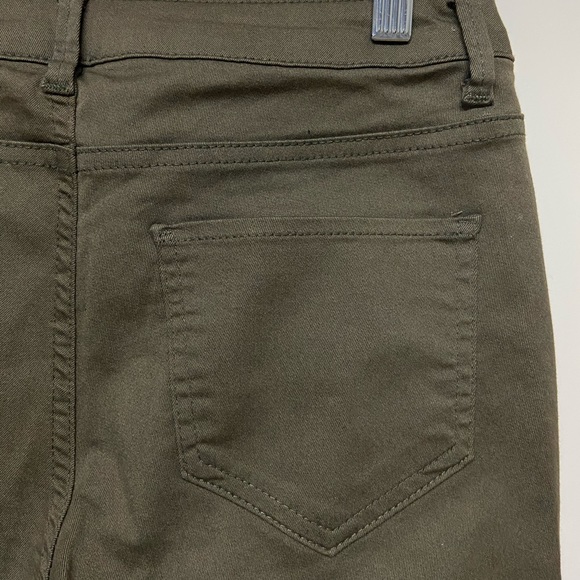 Women's Stretchy Denim Pants - Olive Green - US 4 - Business Casual - ZARA - Picture 6 of 9